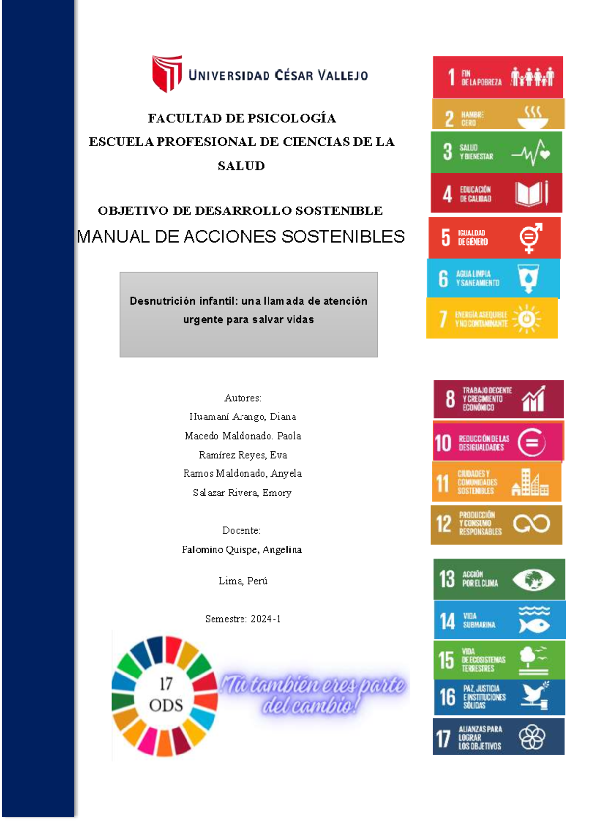 Trabajo de Manual de acciones sostenibles ODS (1) - FACULTAD DE ...