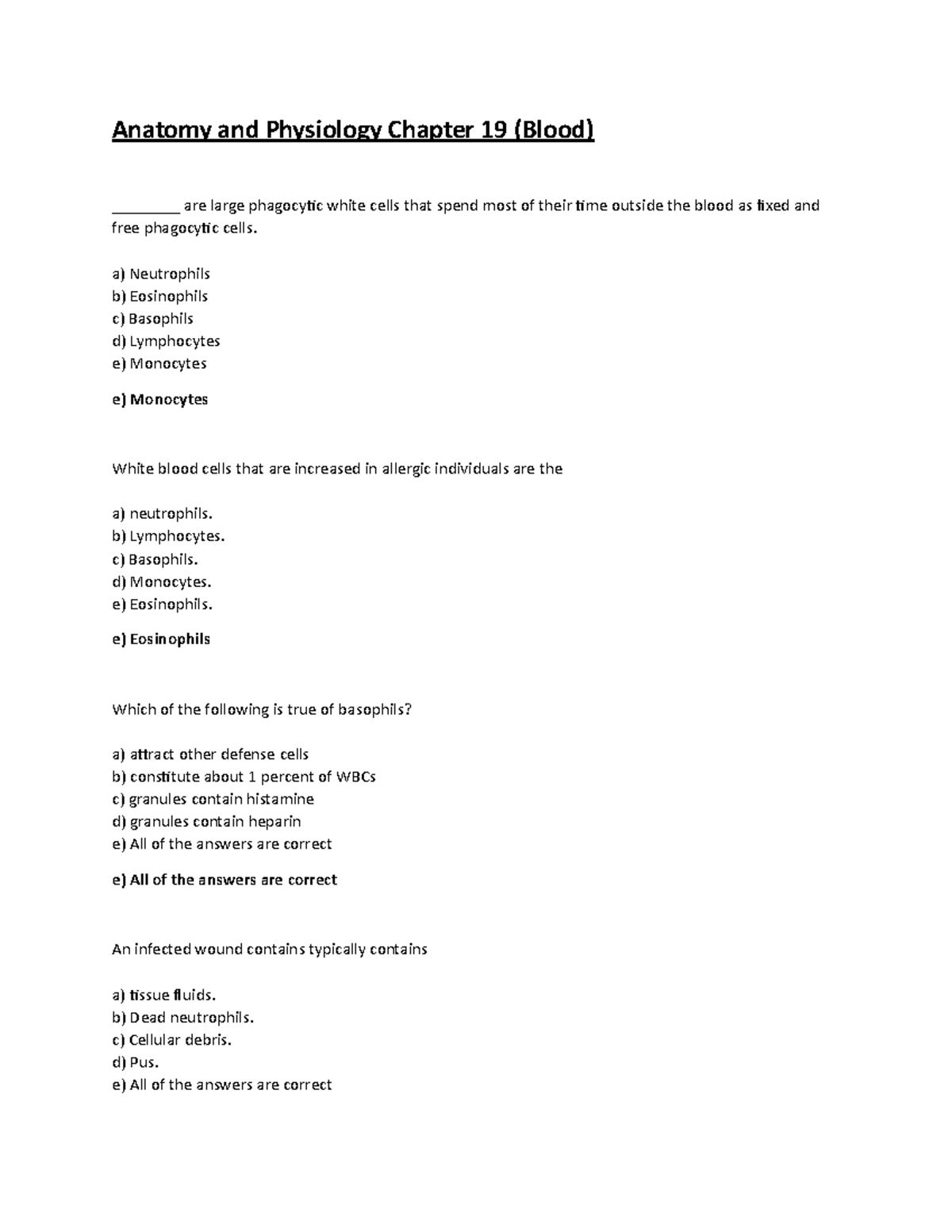 Anatomy And Physiology Chapter 19 Blood Continued - Anatomy And ...