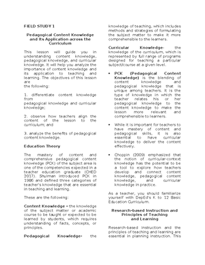 Print - Reviewer F1,FS2&LET Review 2 - FIELD STUDY 1 Pedagogical ...
