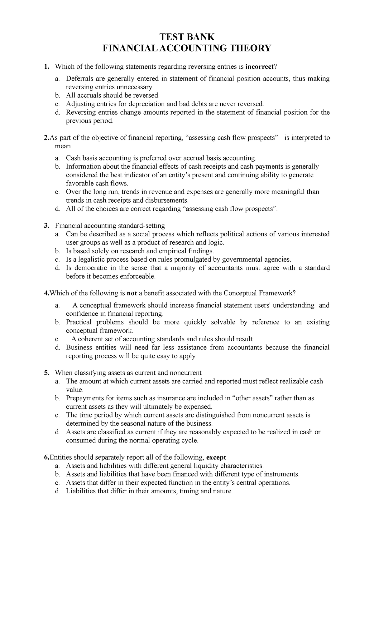 TEST BANK -Financial Accounting - TEST BANK FINANCIAL ACCOUNTING THEORY ...