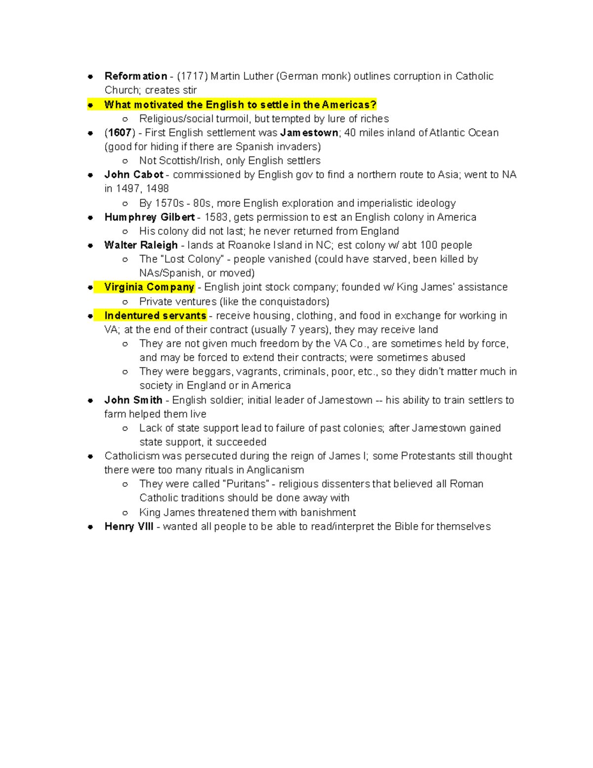 HY - 1 30 17 - Lecture notes 4 - Reformation - (1717) Martin Luther ...
