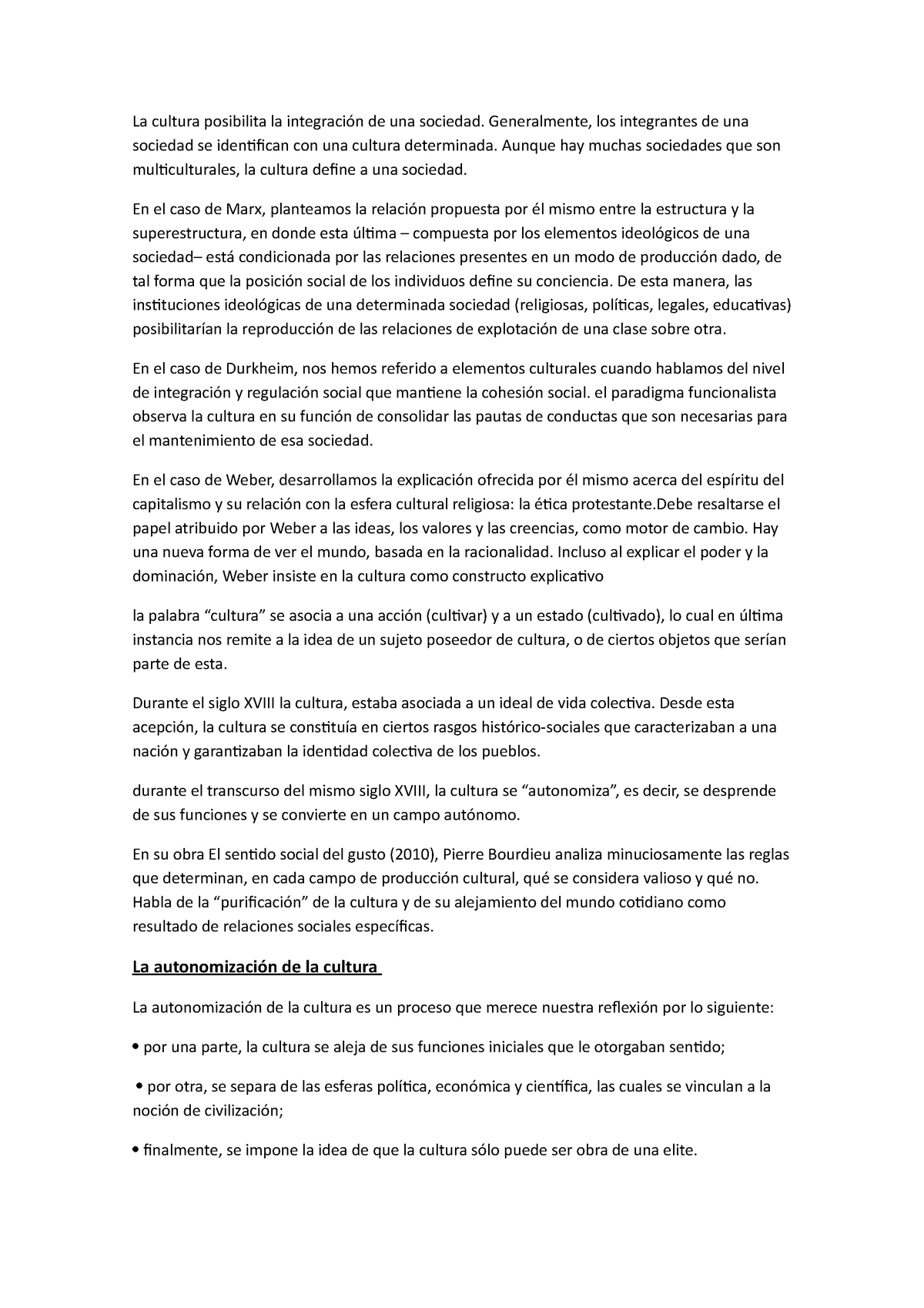 Modulo 2 Resumen - La Cultura Posibilita La Integración De Una Sociedad ...