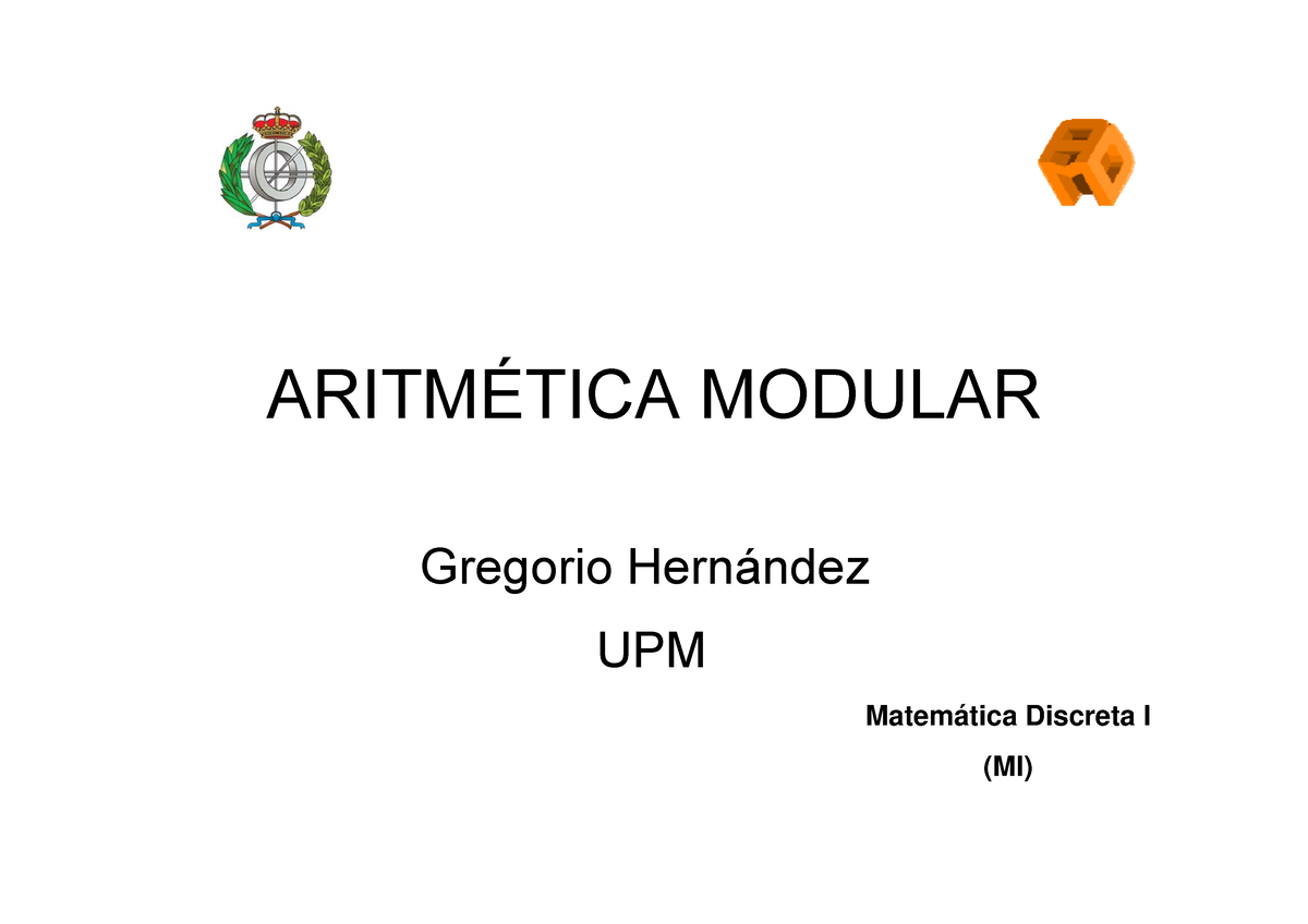 614223242-Aritmetica-Modular - Gregorio HernándezUPM Matemática ...