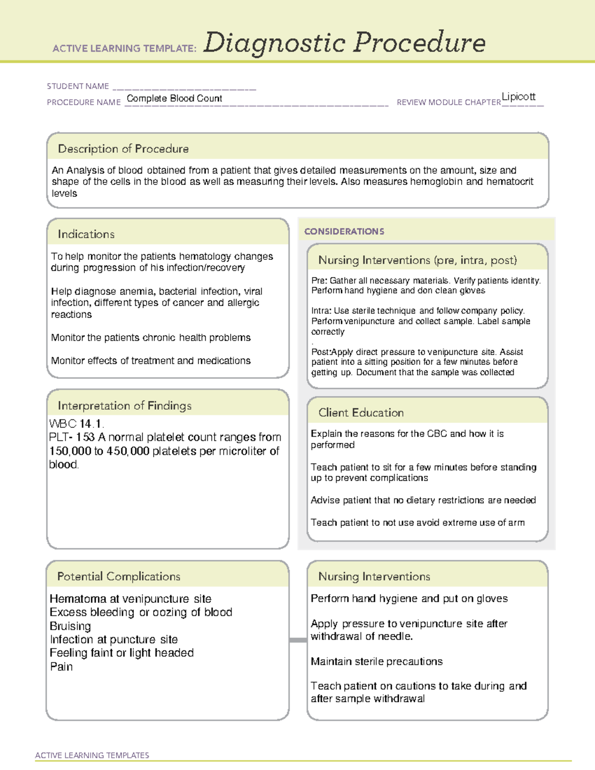 11-19 Cbc Dx Form - CLINICAL PAPERWORK - ACTIVE LEARNING TEMPLATES ...