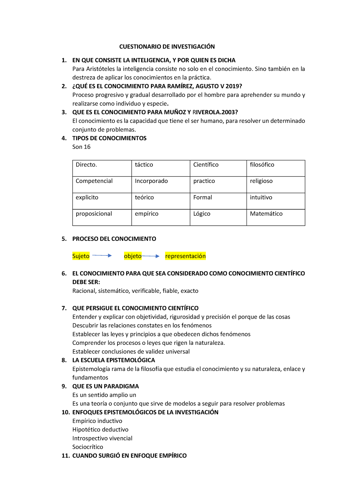 Cuestionario DE Investigación Resuelta - CUESTIONARIO DE INVESTIGACIÓN ...