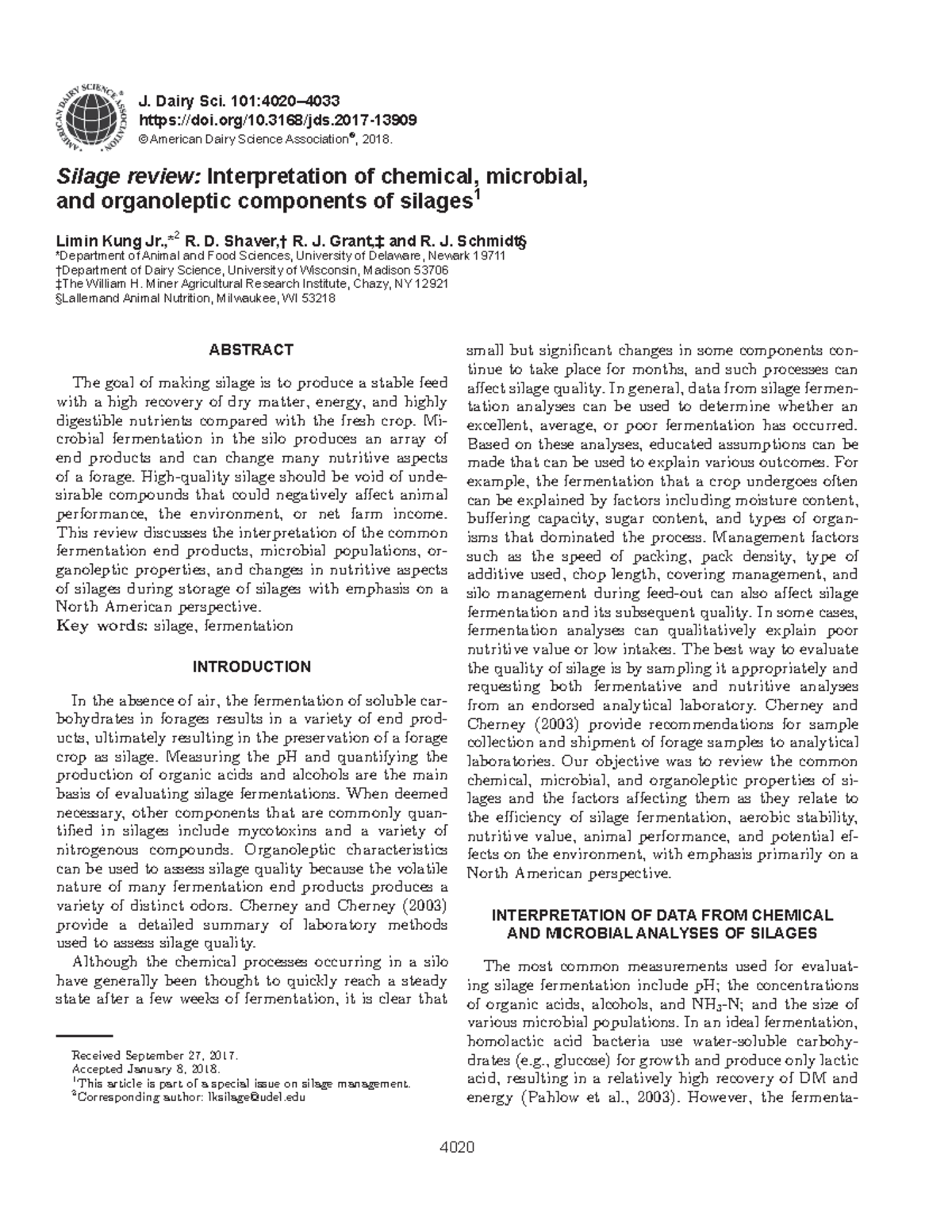 2018 . Kung (Silos Revision) - 4020 J. Dairy Sci. 101:4020– doi/10.3168 ...