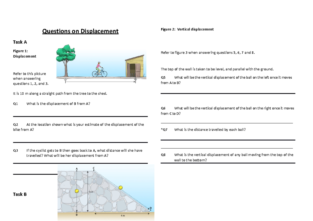 Questions on Displacement - It is 10 m along a straight path from the ...