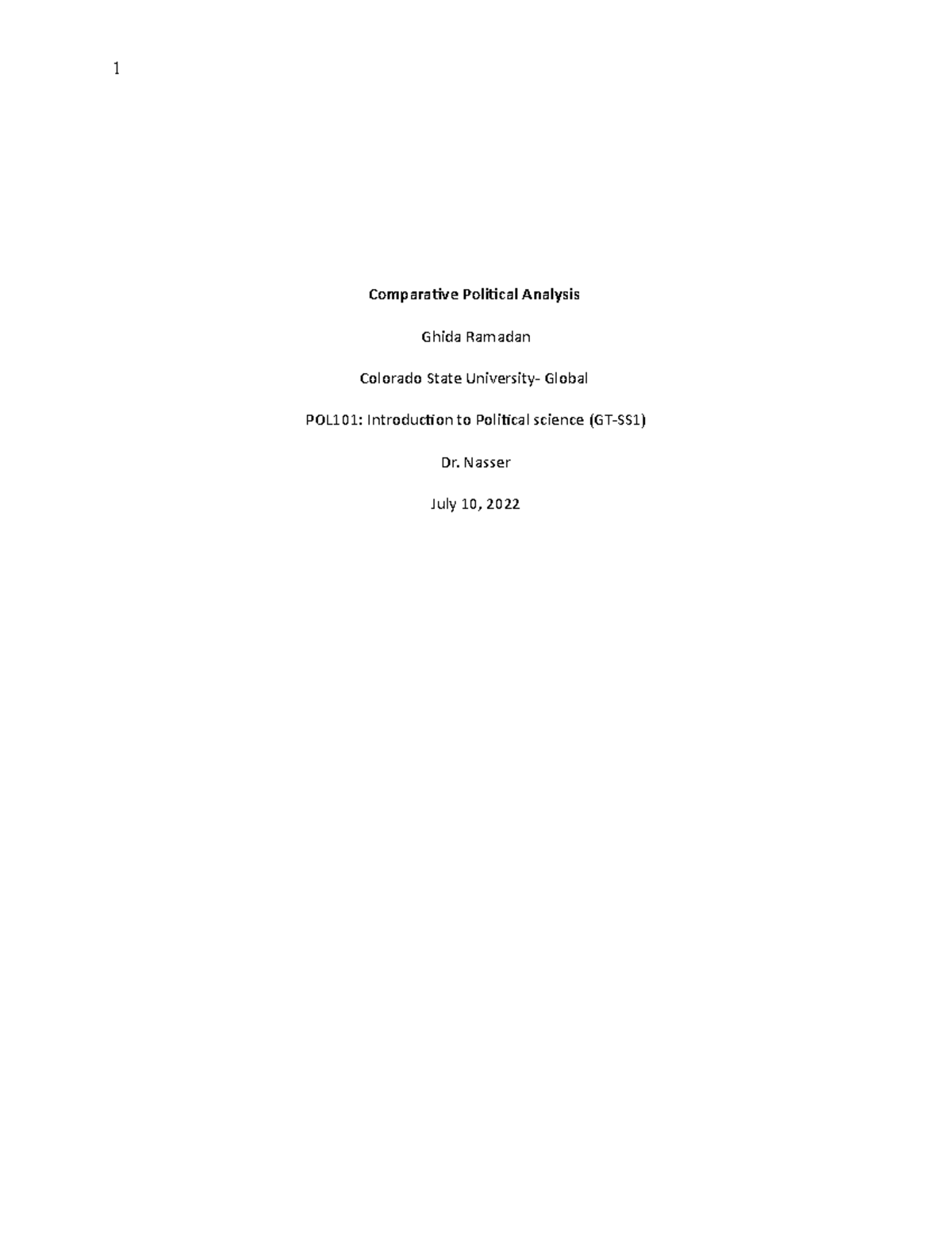 Comparative Political Analysis Draft - Comparative Political Analysis ...