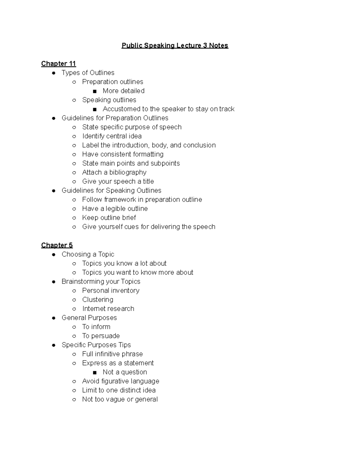 public-speaking-lecture-3-notes-public-speaking-lecture-3-notes