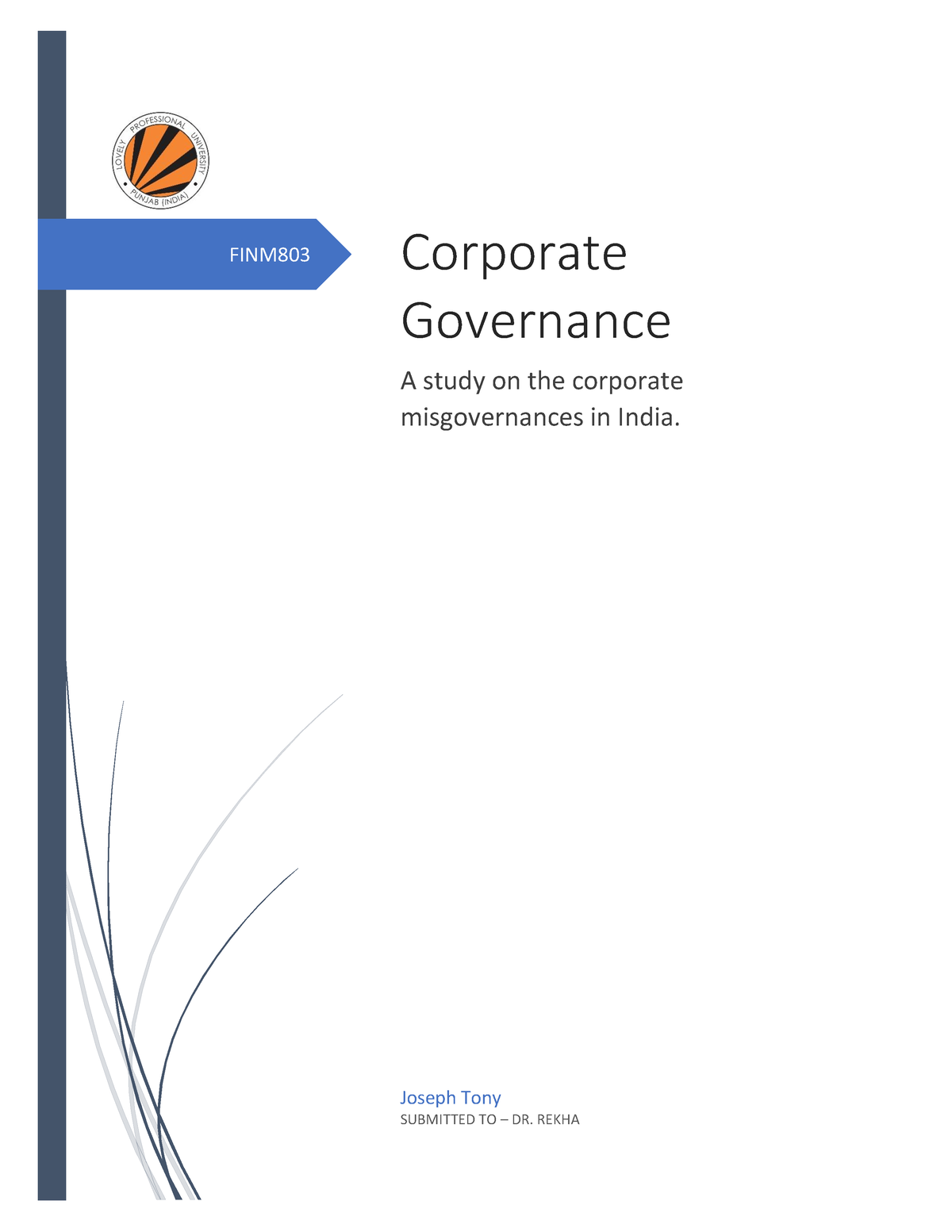 corporate governance bachelor thesis