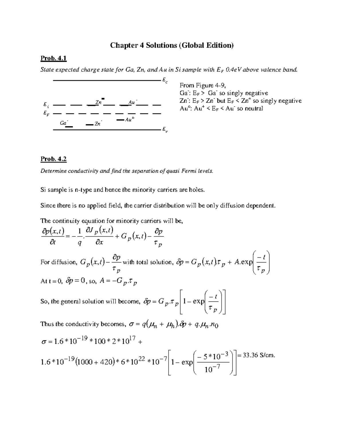 Chapter 4 solution - Chapter 4 Solutions (Global Edition) Prob. 4 ...