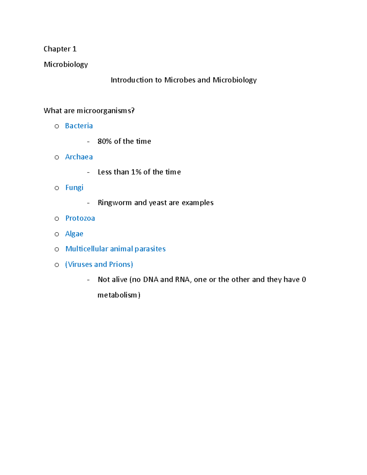 Microbiology Chapter 1 (Microbes) - Chapter 1 Microbiology Introduc6on ...