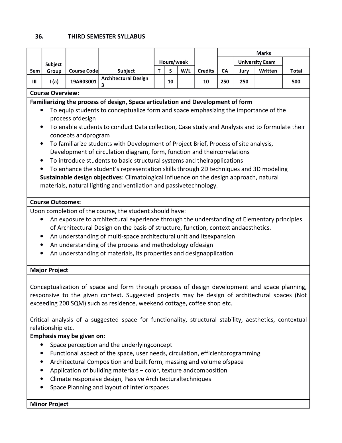 B-Arch-Syllabus - Architecture Notes - 36. THIRD SEMESTER SYLLABUS Sem ...