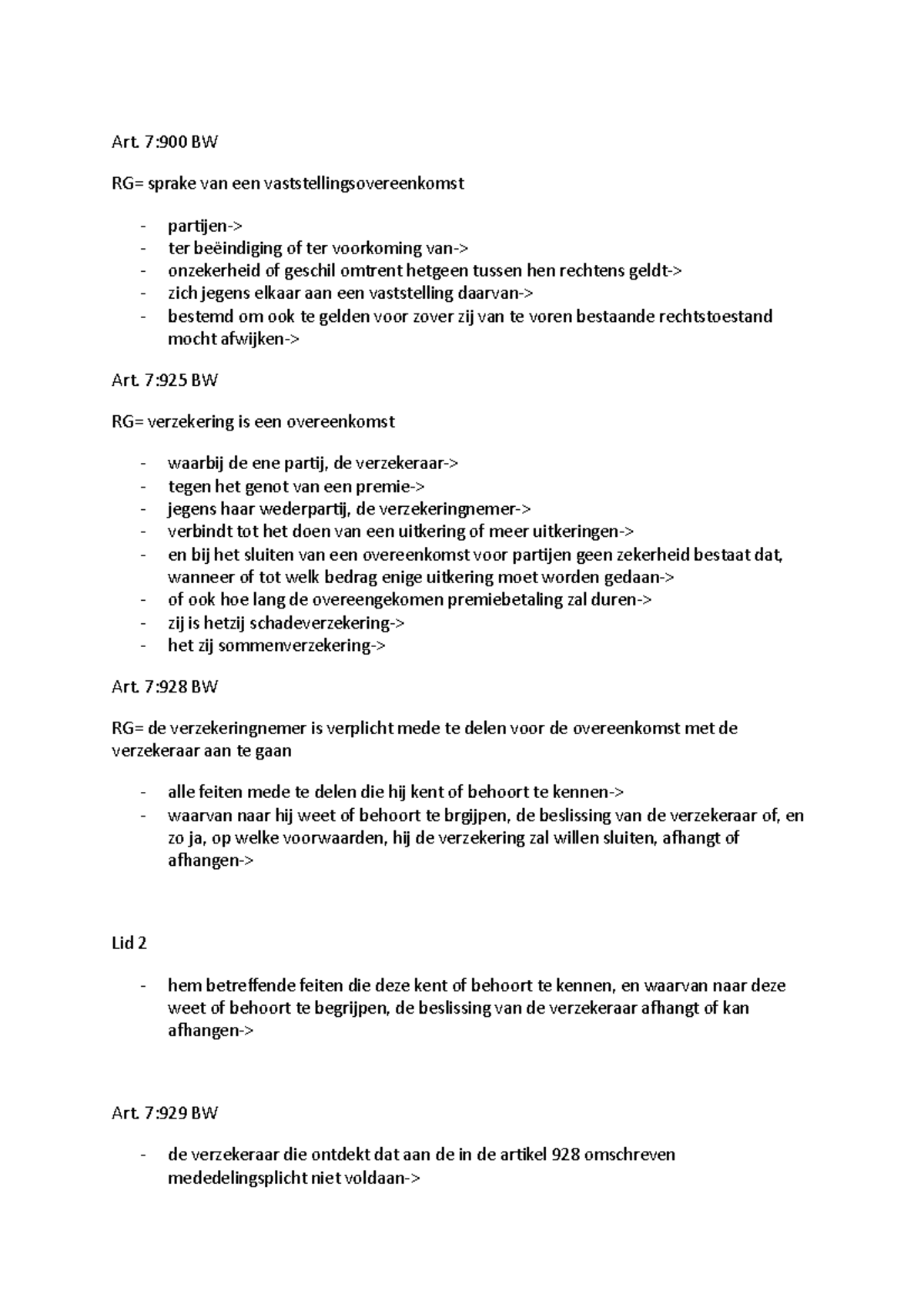 Art. BW 7 - In Dit Document Vind Je Uitgewerkte Artikelen Van ...