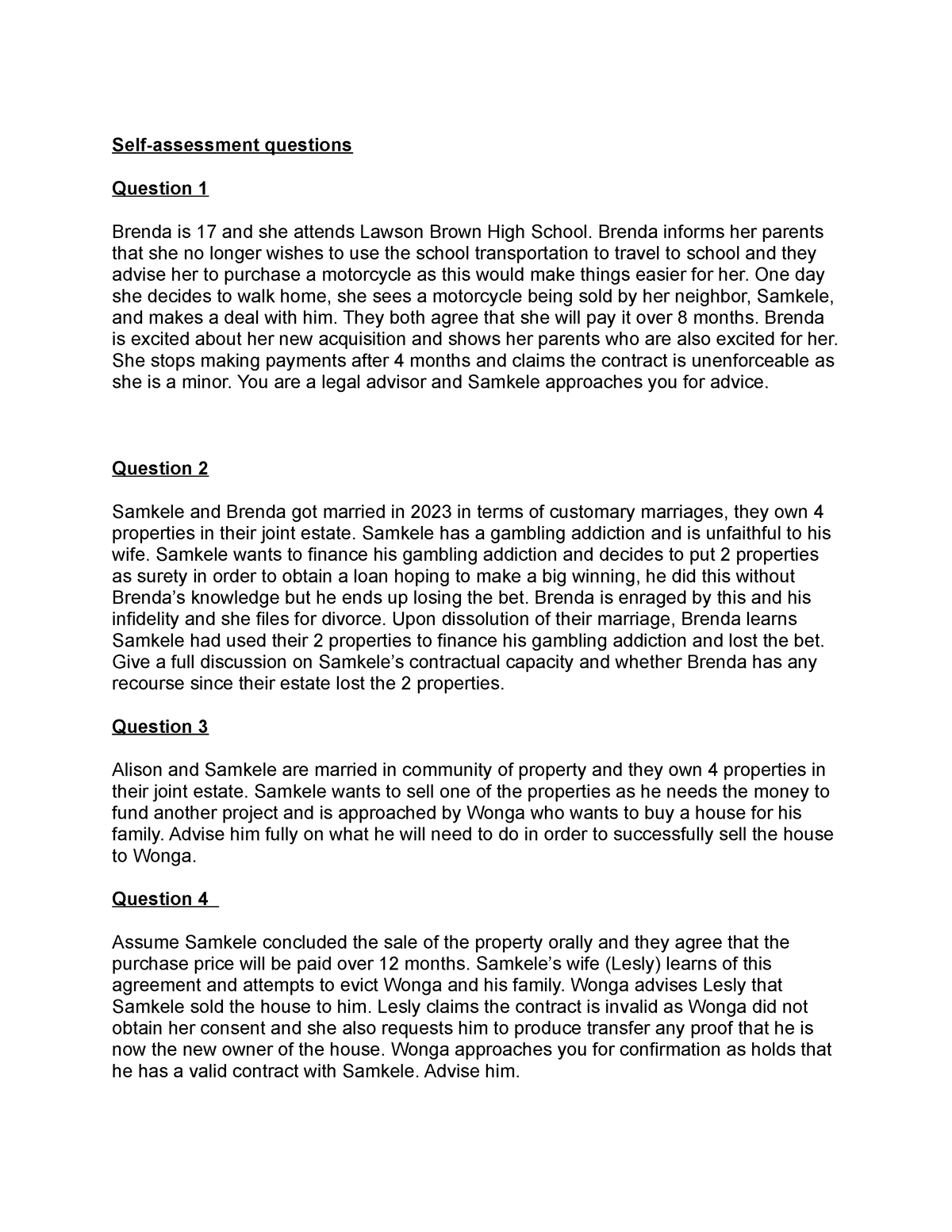 self-assessment-questions-self-assessment-questions-question-1-brenda