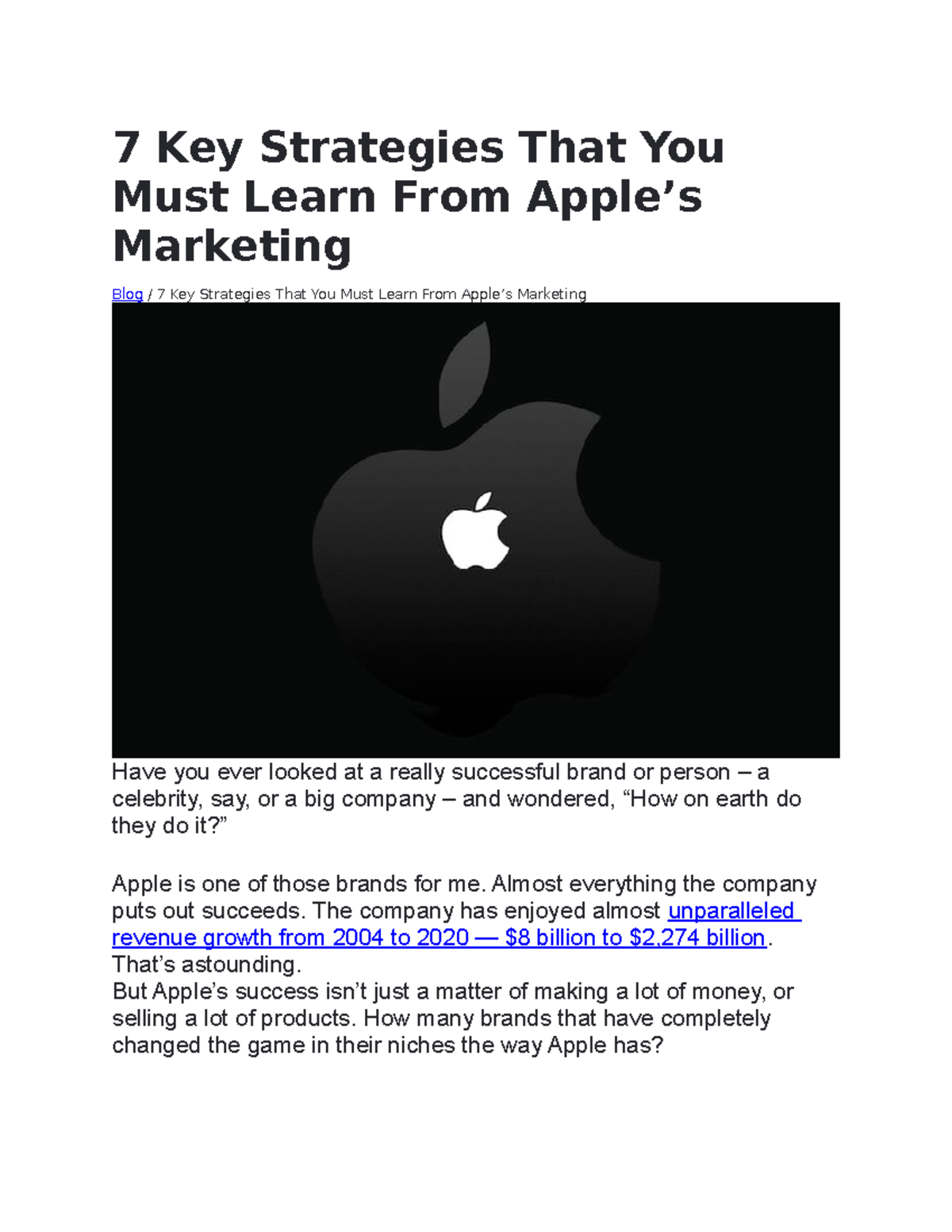 7 Key Strategies That You Must Learn From Apple's Marketing