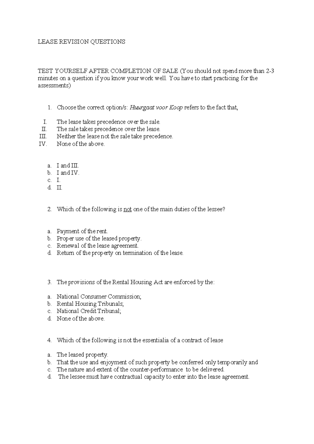 Lease Revision Questions 2022 - LEASE REVISION QUESTIONS TEST YOURSELF ...