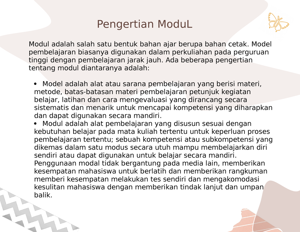 Pengertian Dan Manfaat Penyusunan Modul - Pengertian ModuL Modul Adalah ...