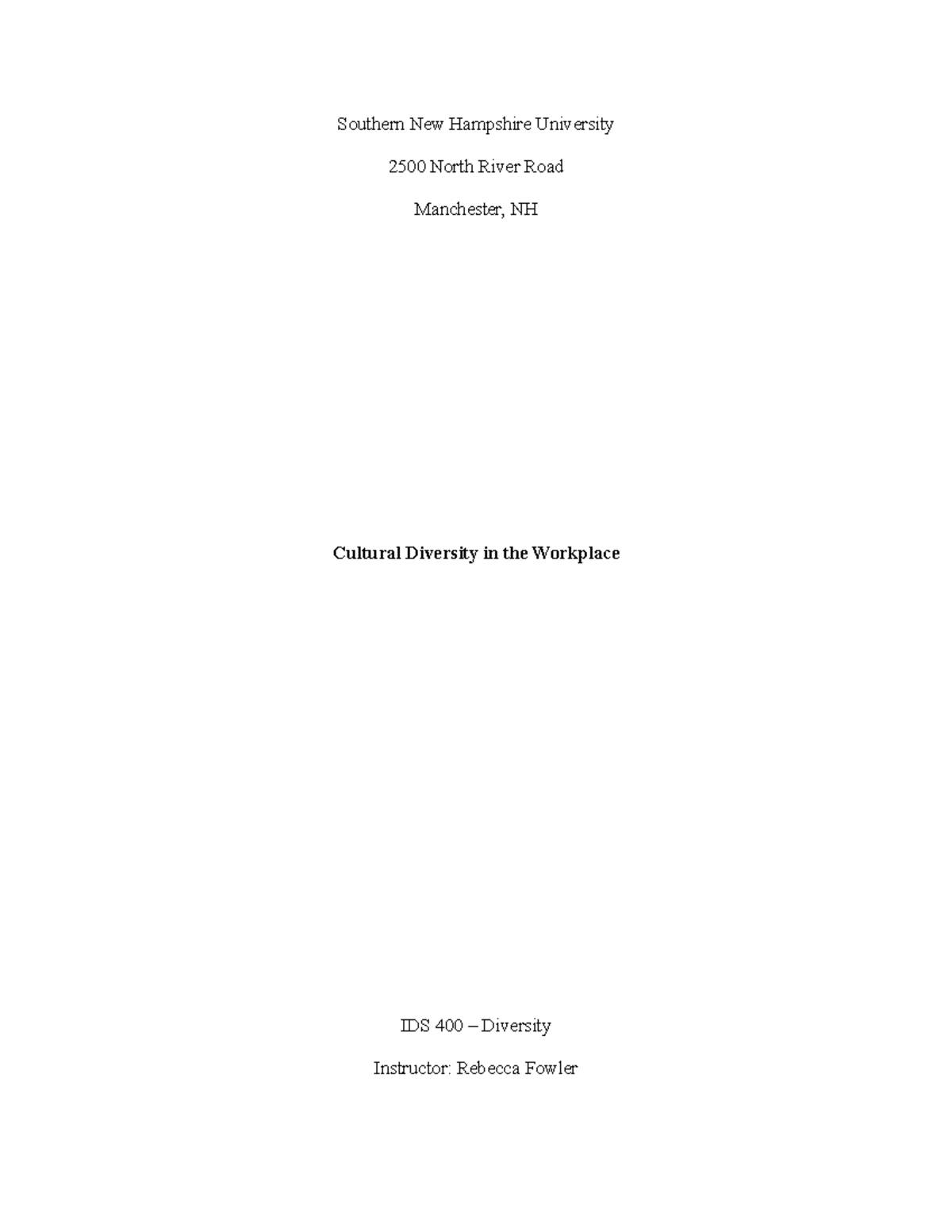 Ids 400 module 1 corrected southern new hampshire university 2500