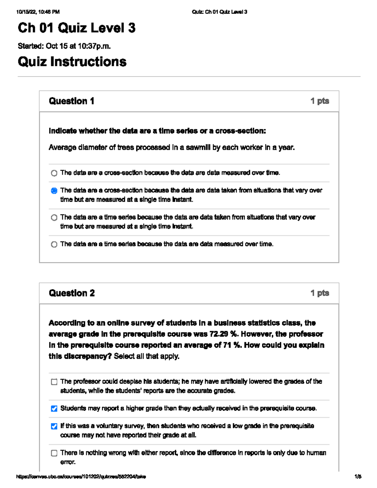 Chapter 1 Quiz 3 - Quiz Work - Studocu