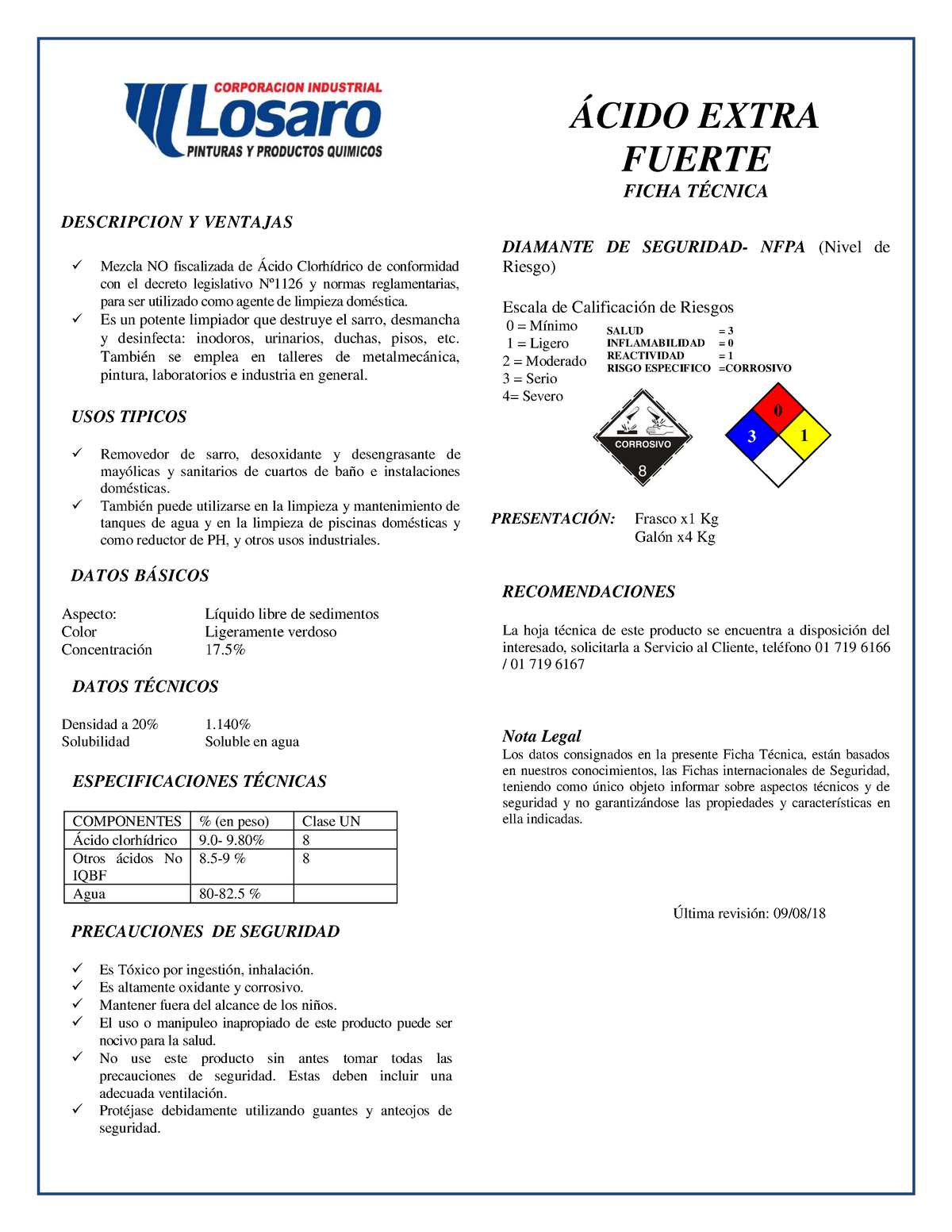 Removedor – Pinturas Losaro