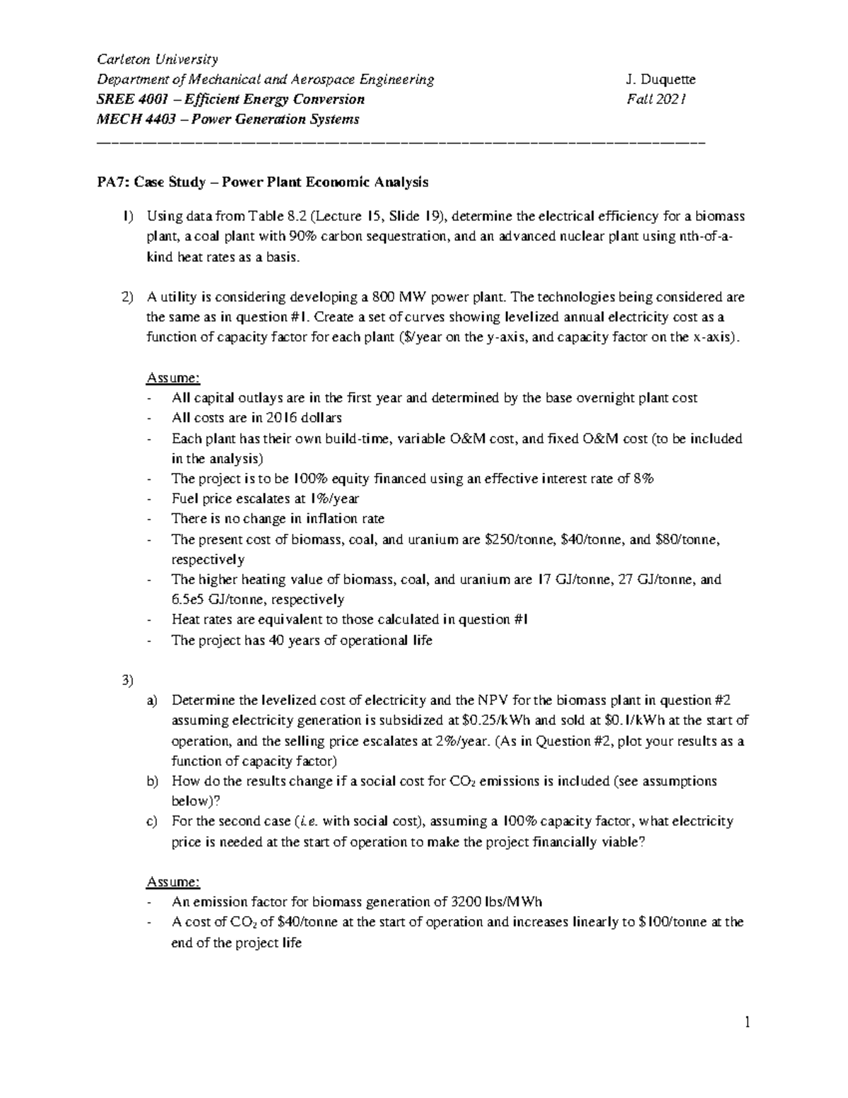 PA7 handout Carleton University Department of Mechanical and
