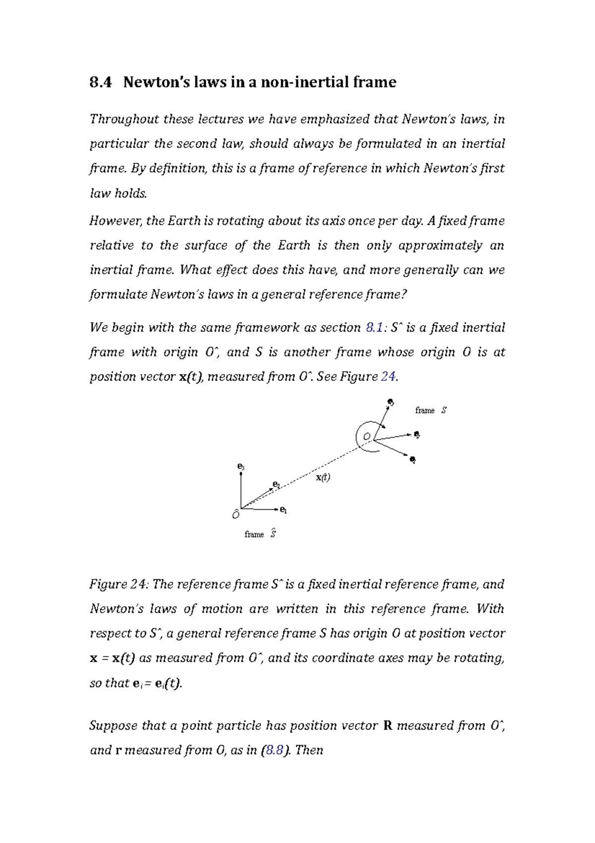 Dynamics87 Newton’s laws in a noninertial frame 8 Newton’s laws