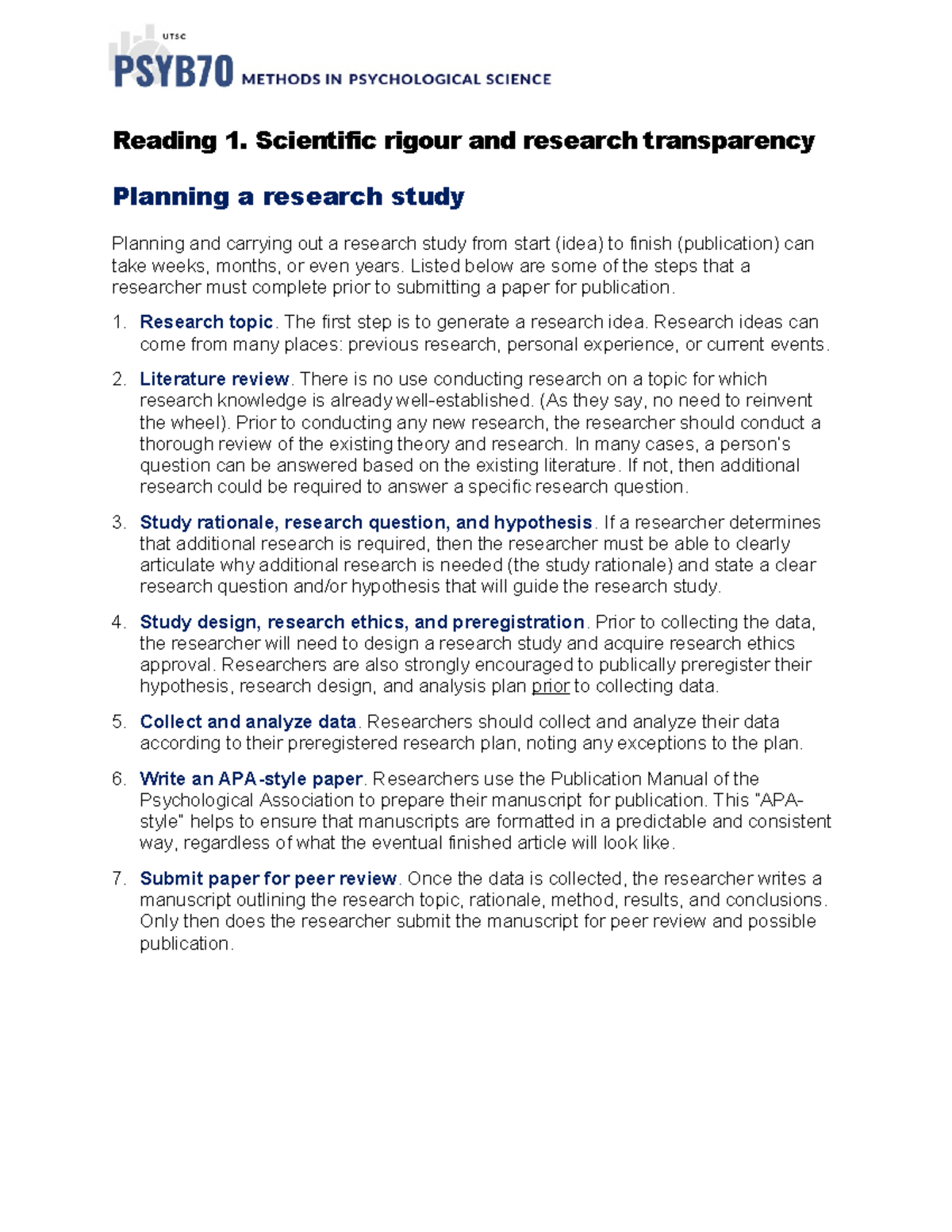 02.1. Research transparency - Reading 1. Scientific rigour and research ...