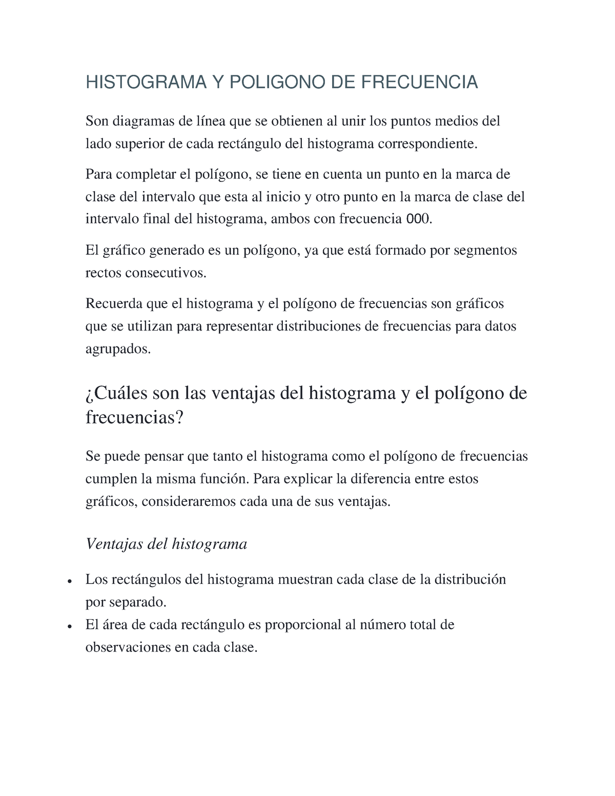 Histograma Y Poligono De Frecuencia Histograma Y Poligono De