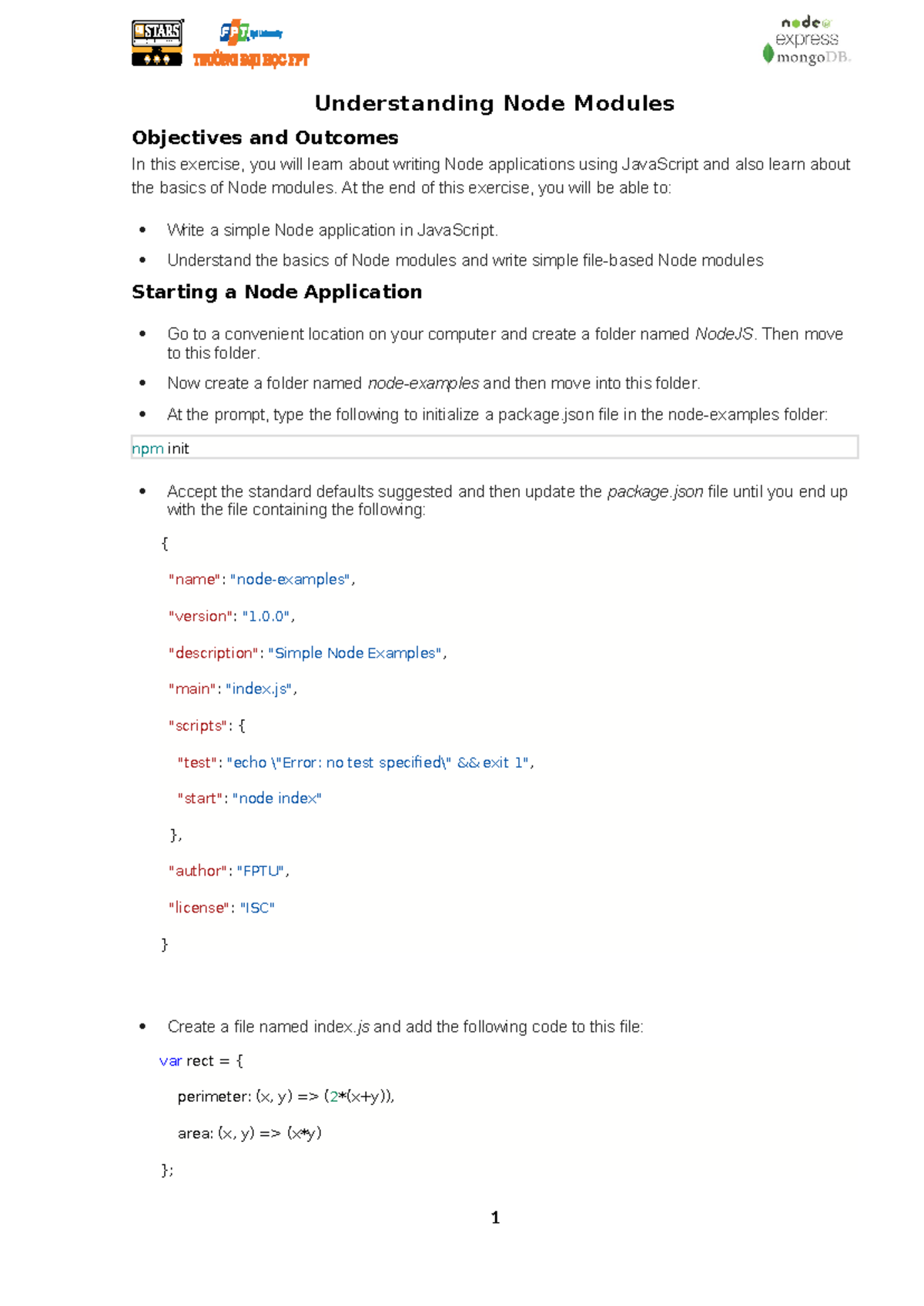 Exercise 2 - Understanding Node module - Understanding Node Modules ...