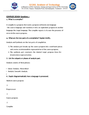 CD-Assignment 2 - assignment - CD Assignment – 2 Start Date: 02.09 Due ...