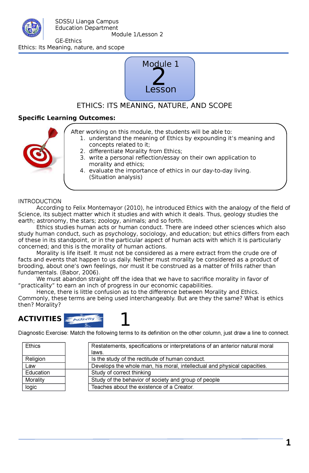 Module 1 Lesson 2 Week 2 - I Need This Because It Will My Vocabulary ...