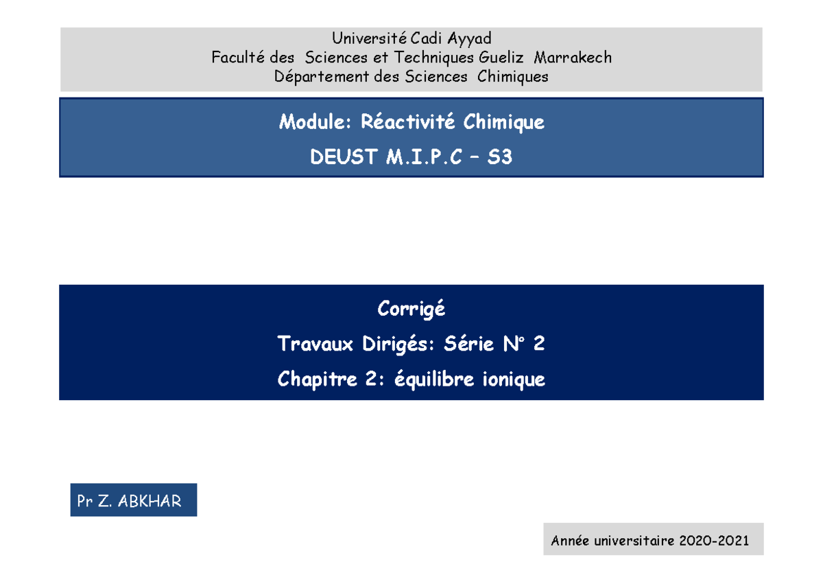 Correction TD Série 2(exercices 1-2-3)-20-21 - Université Cadi Ayyad ...