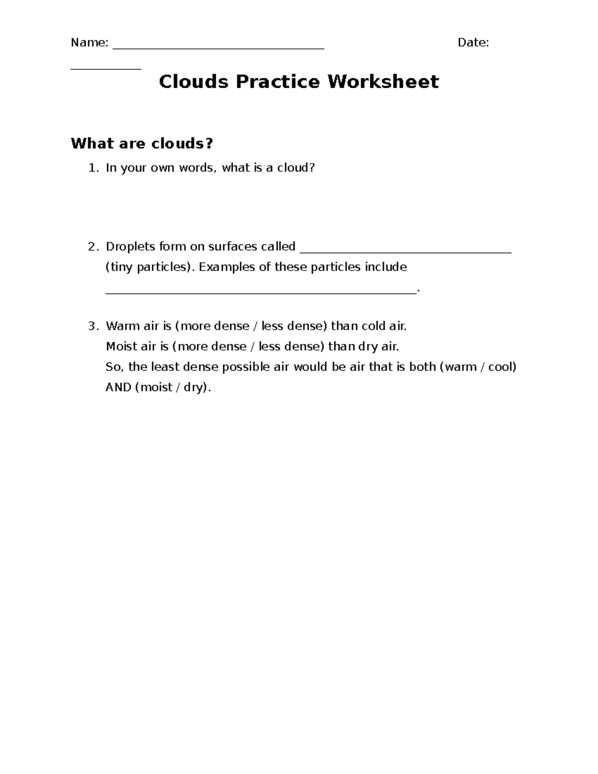 clouds-homework-name-date