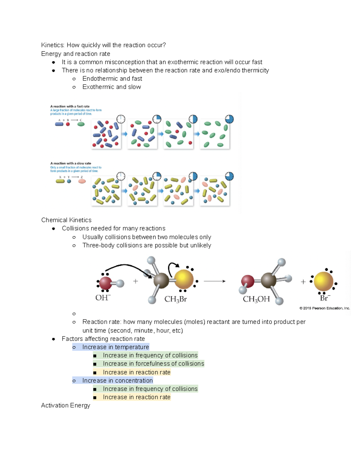 Intro to General Chemistry Unit 4 How quickly will the