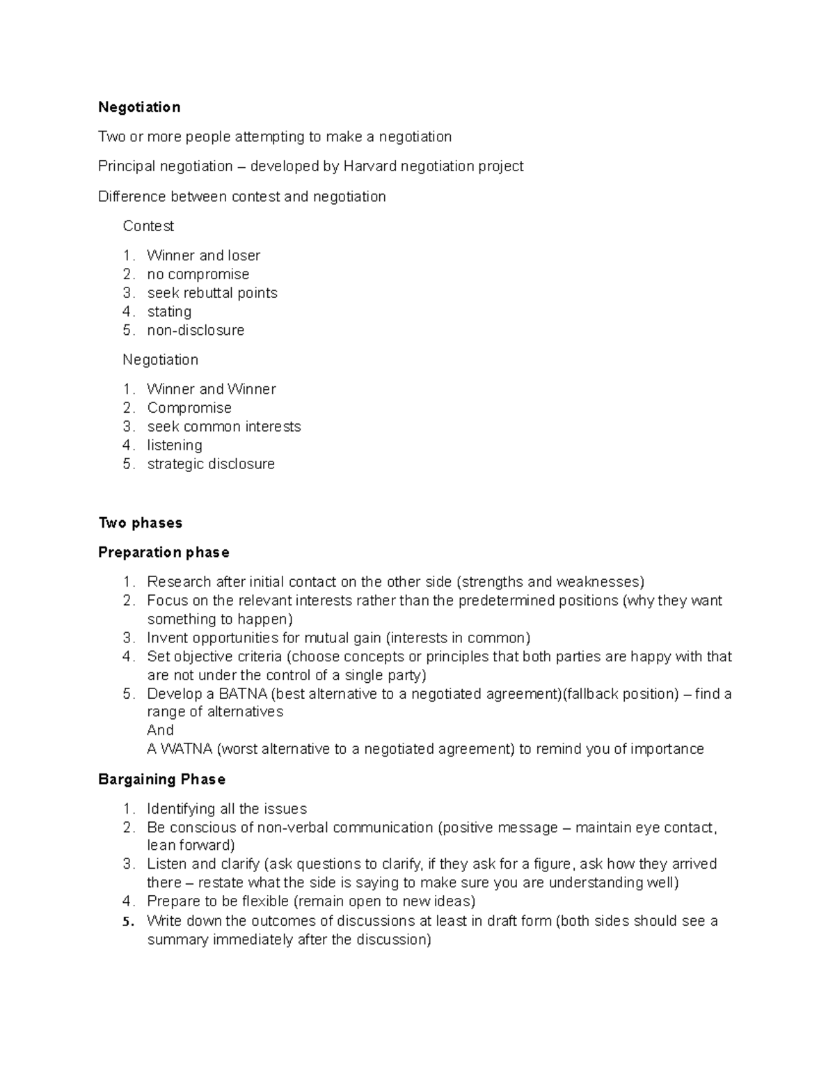 Module 1 - Negotiation Two or more people attempting to make a ...