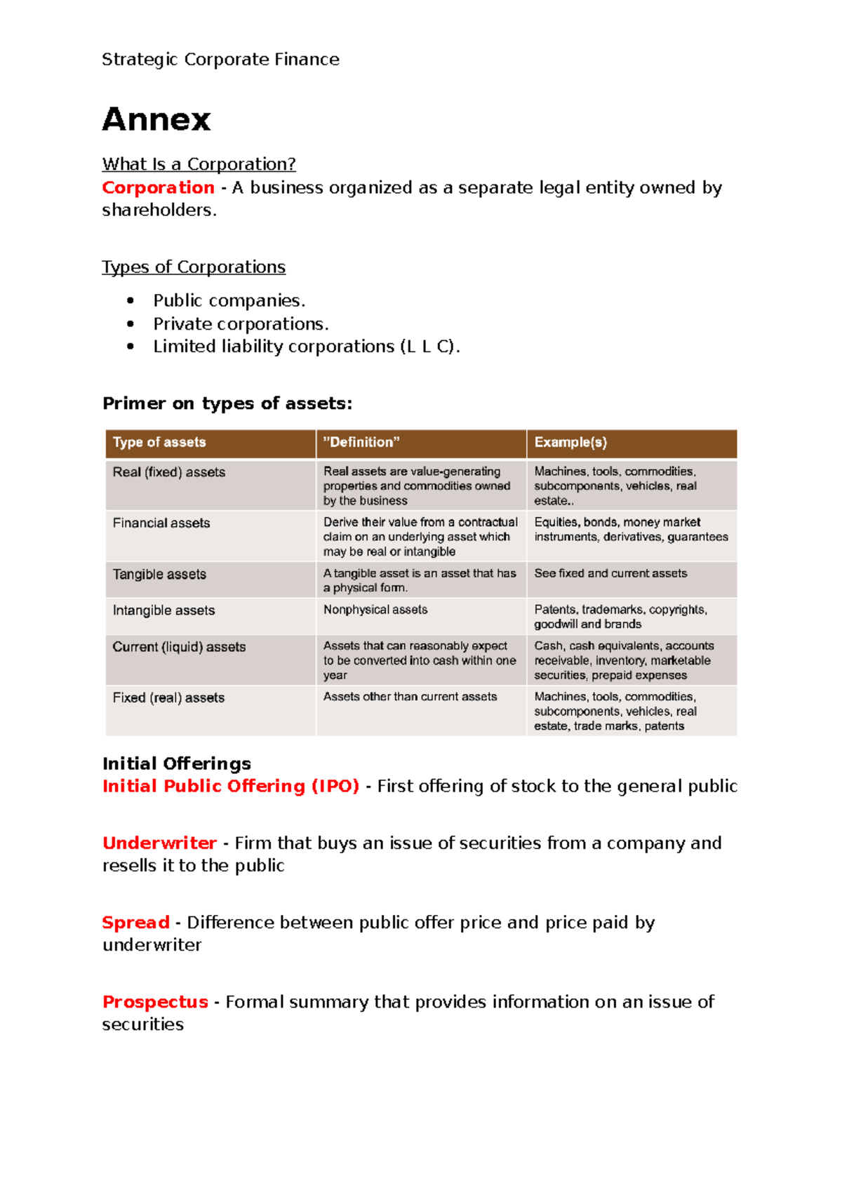 Annex SCF - Annex What Is a Corporation? Corporation - A business ...