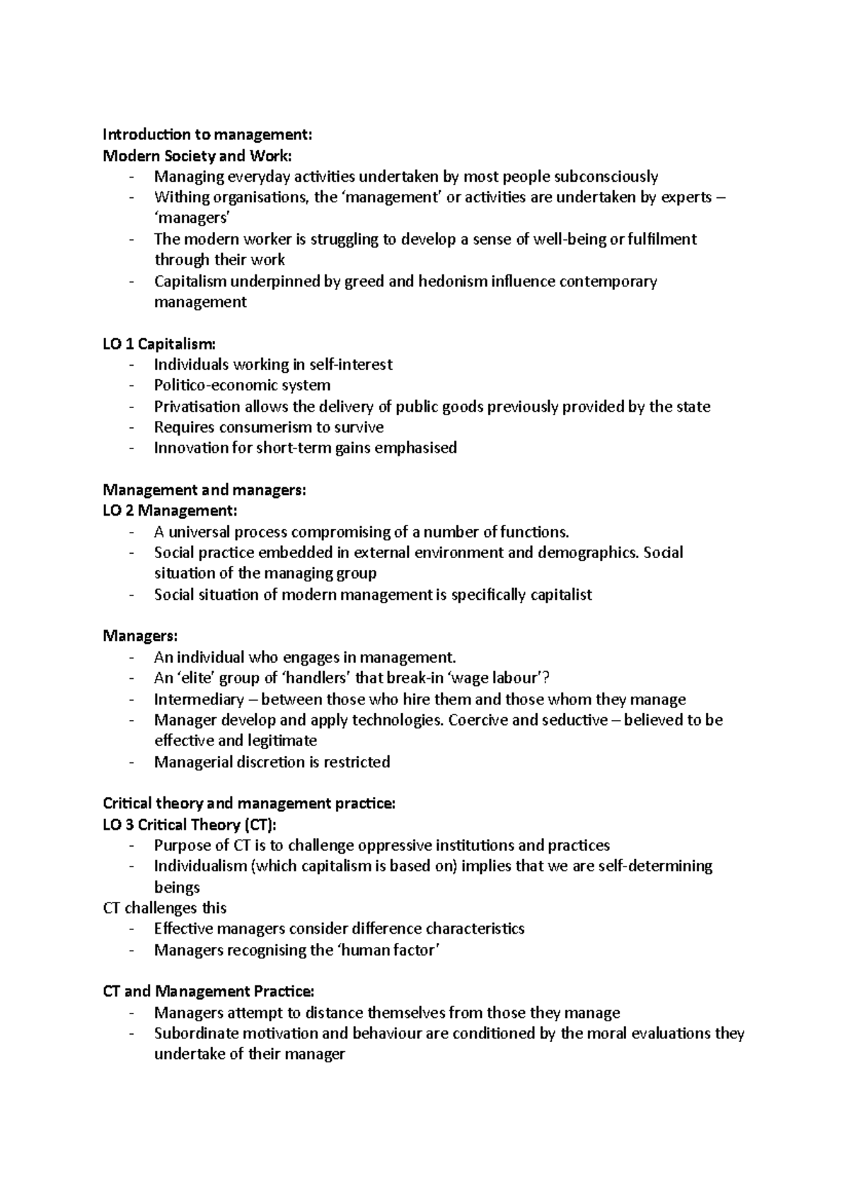 Introduction To Management - Introduction To Management: Modern Society 