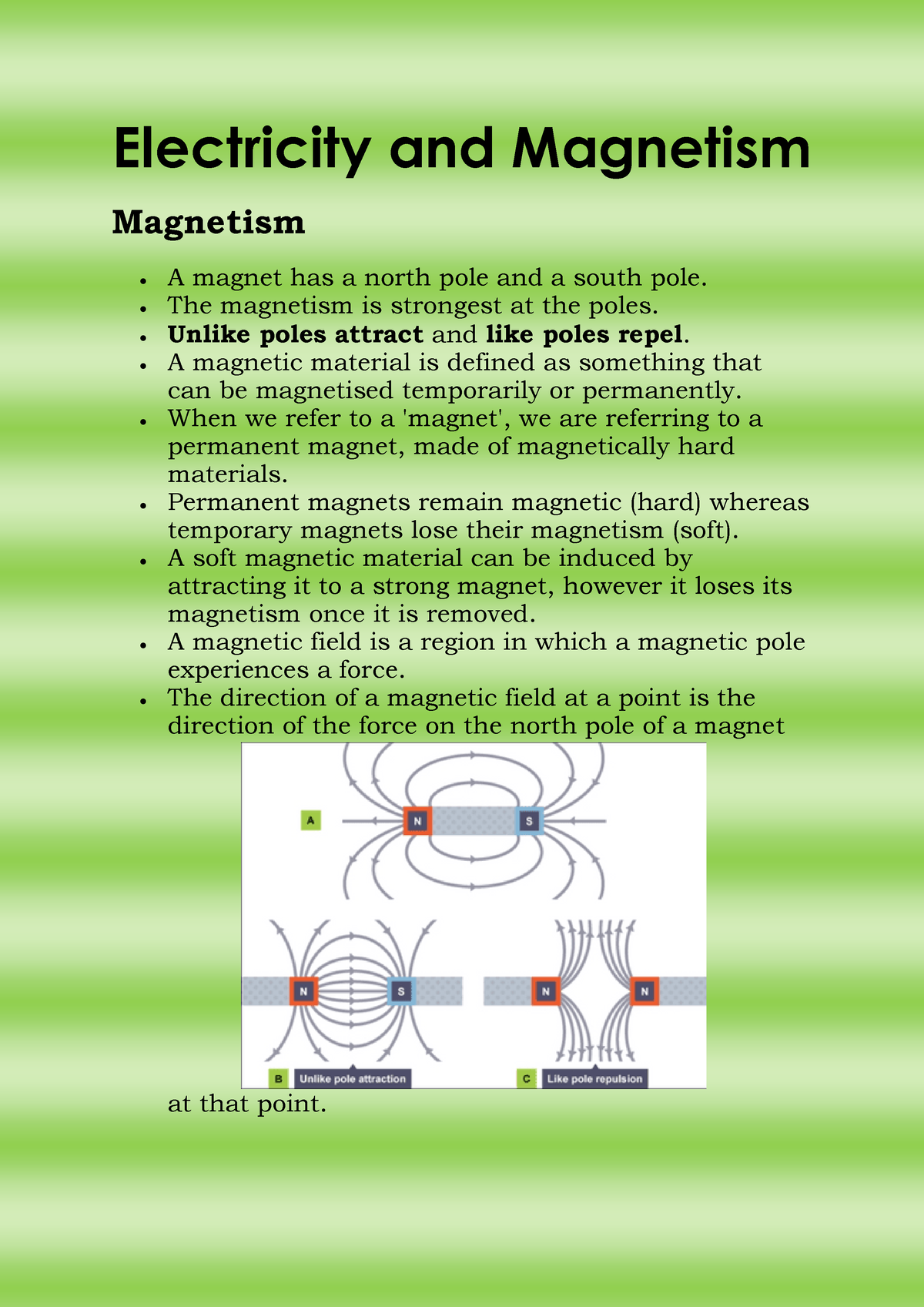 Electricity AND Magnetism - Electricity And Magnetism Magnetism A ...