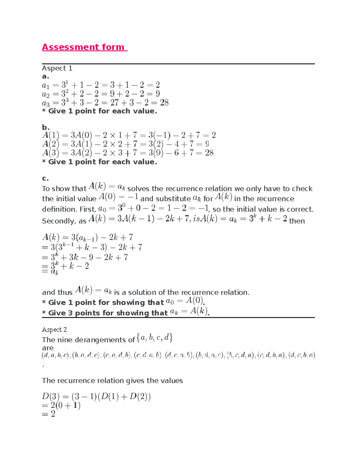 meaning of discrete assignment