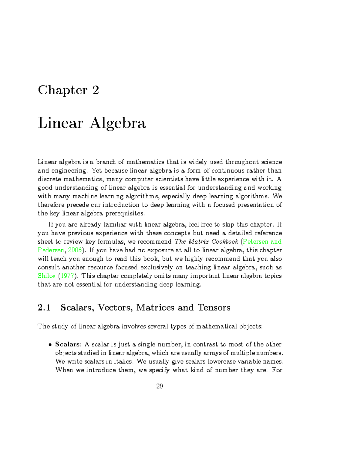 Linear Algebra - Note - Chapter 2 Linear Algebra Linear Algebra Is A ...