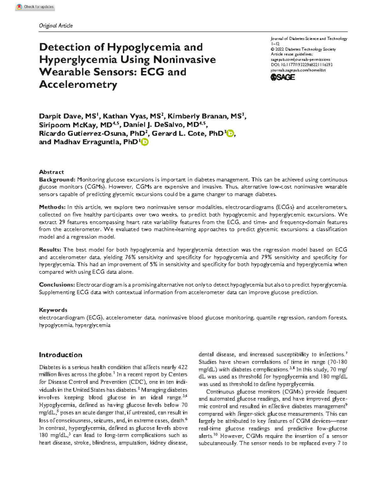 Journal Of Diabetes Science And Technology 10352256 - good paper - doi/10.1177/ Journal of Diabetes Science and