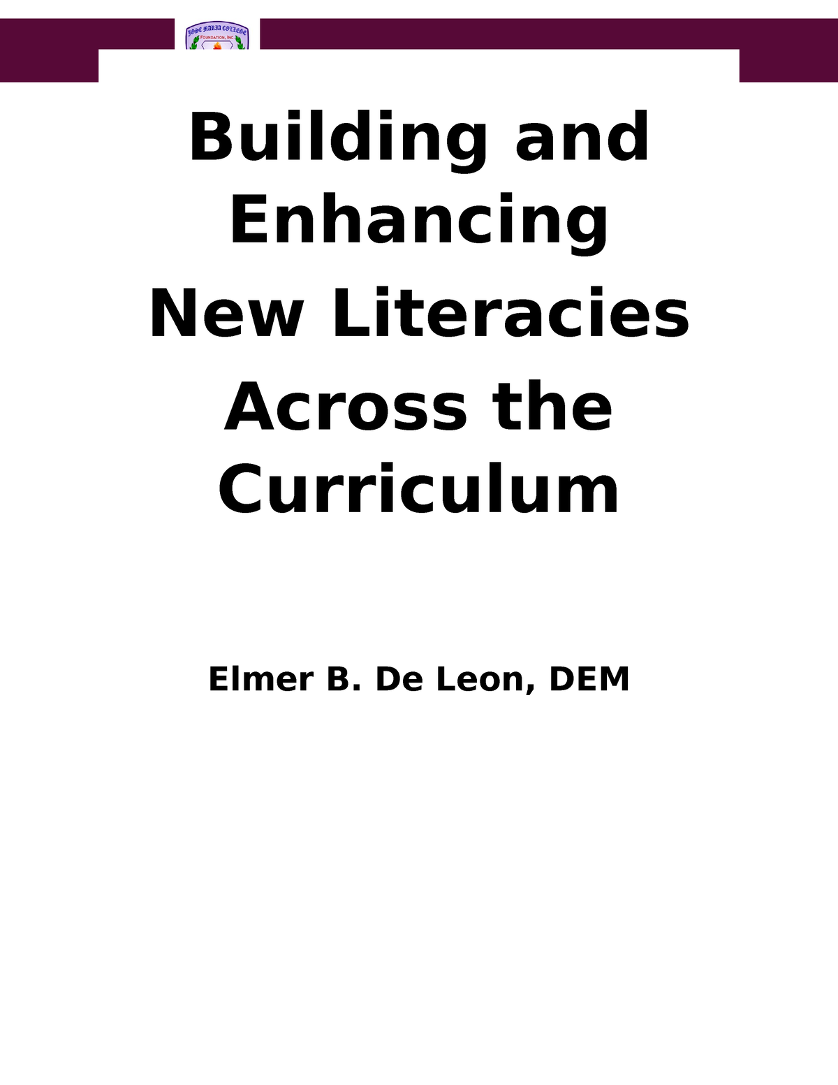 Building And Enhancing Book - Building And Enhancing New Literacies ...