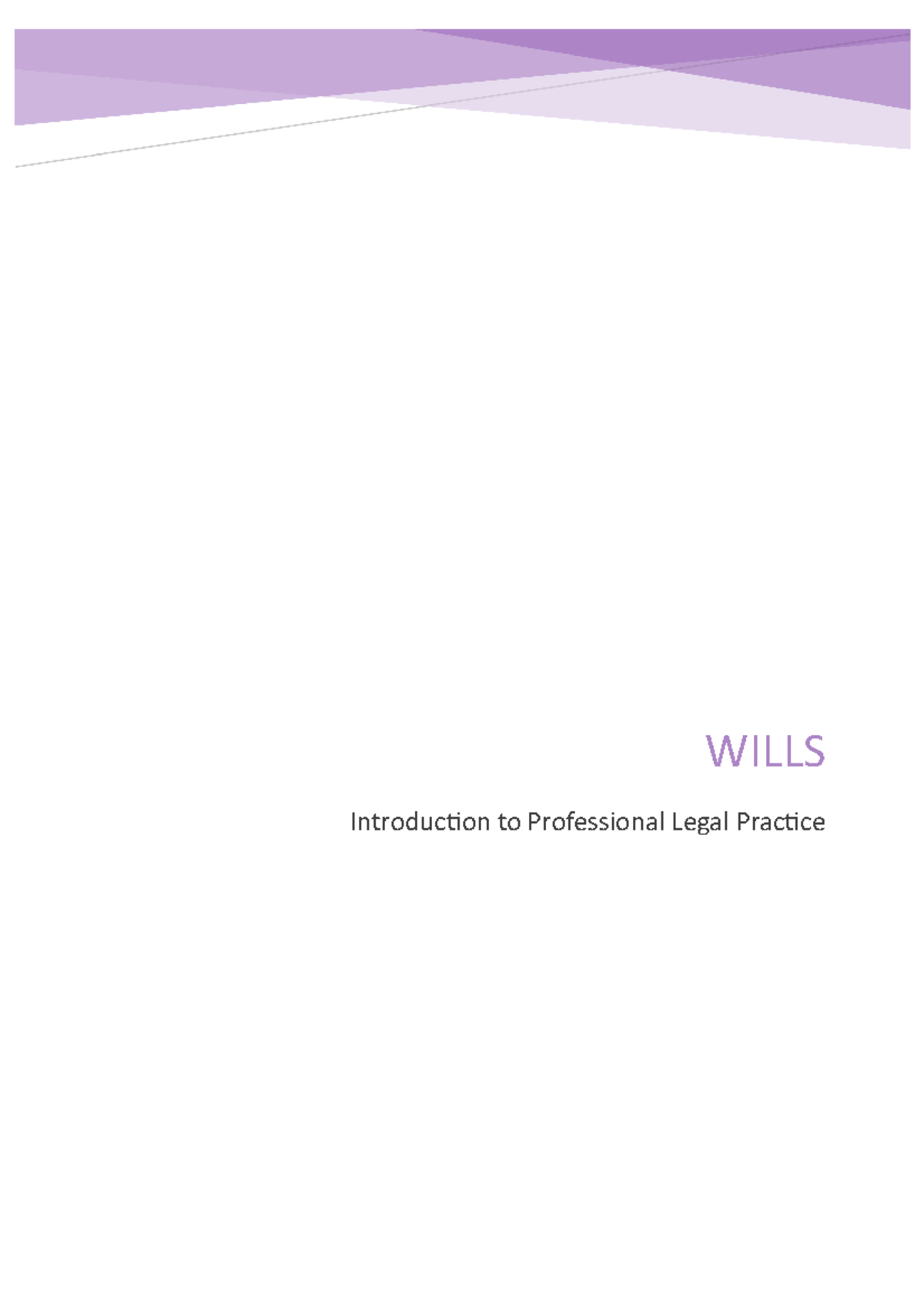 Wills - - Studocu