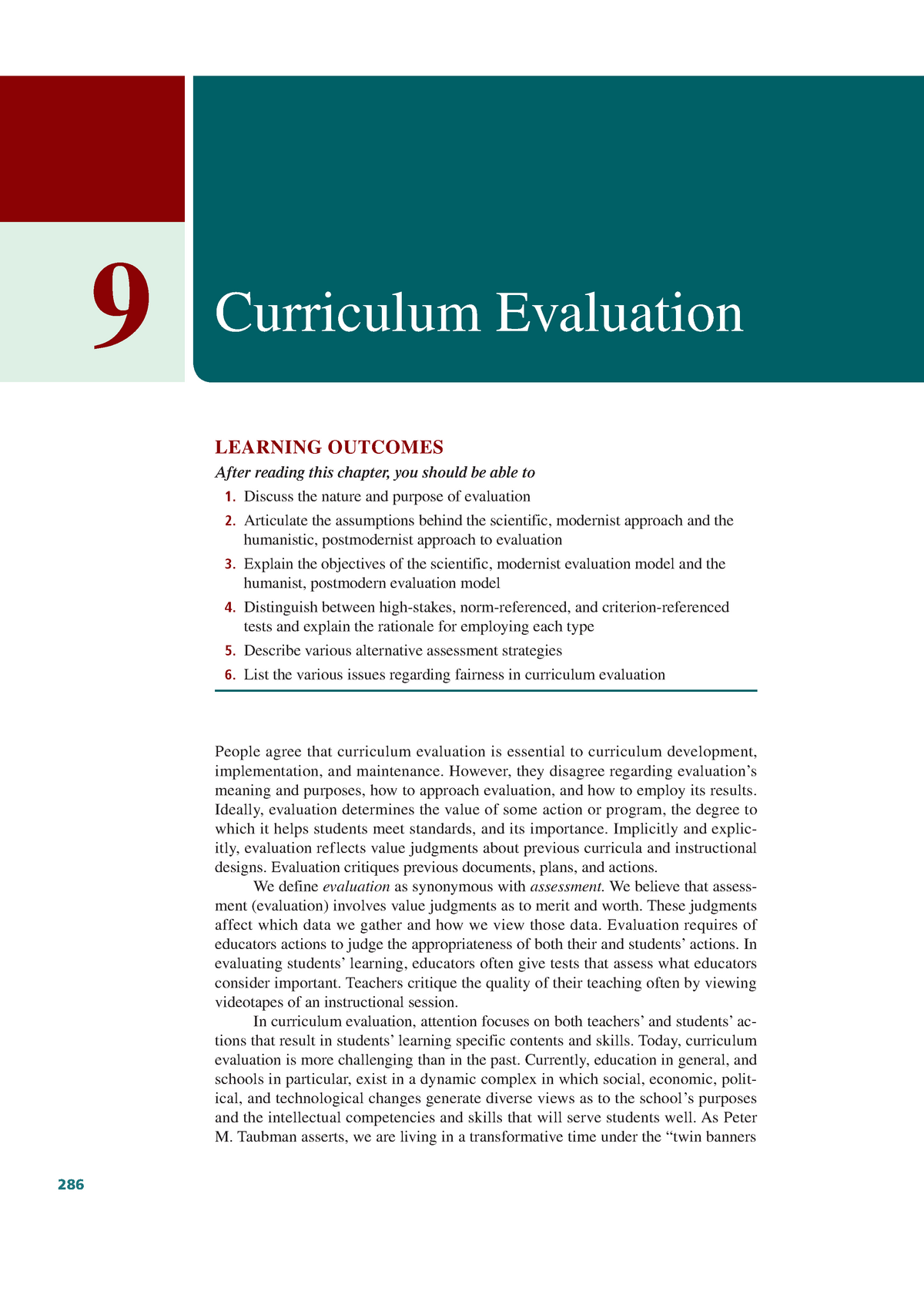 chapter-09-curriculum-evaluation-286-learning-outcomes-after