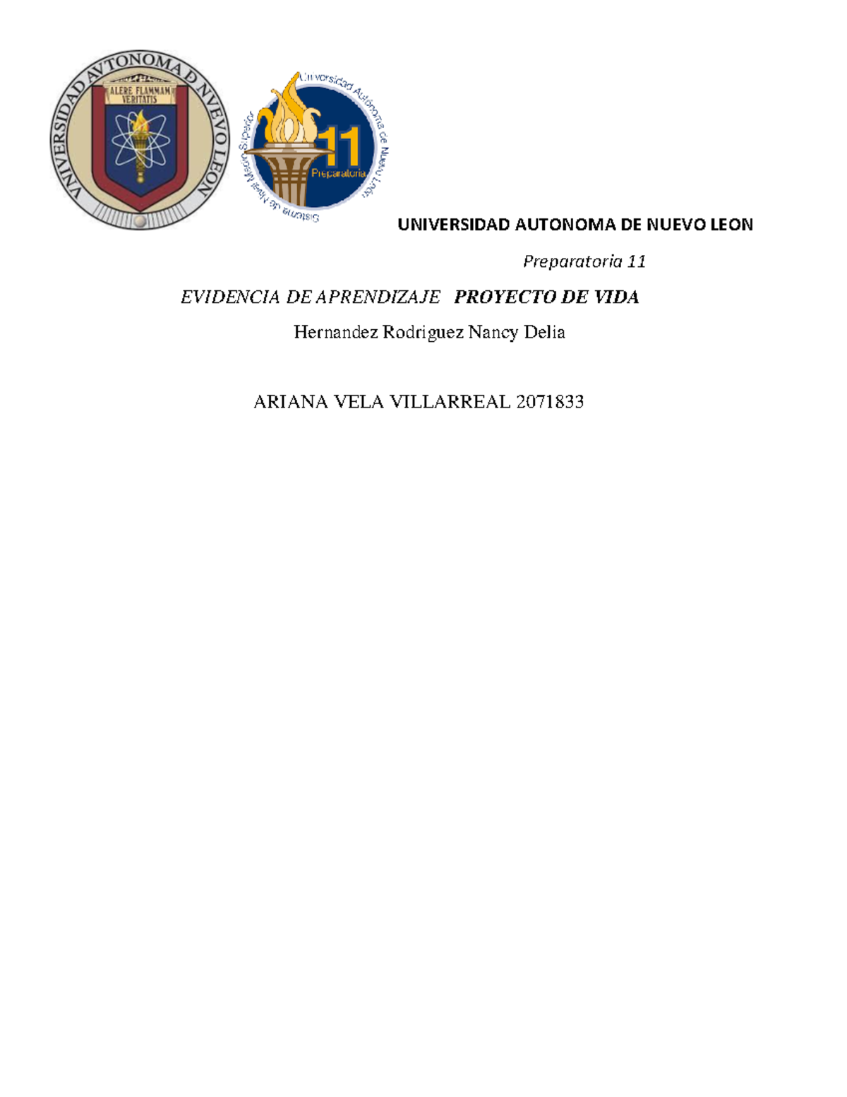 PV AVV E1 - Evidencia etapa 1 - UNIVERSIDAD AUTONOMA DE NUEVO LEON ...