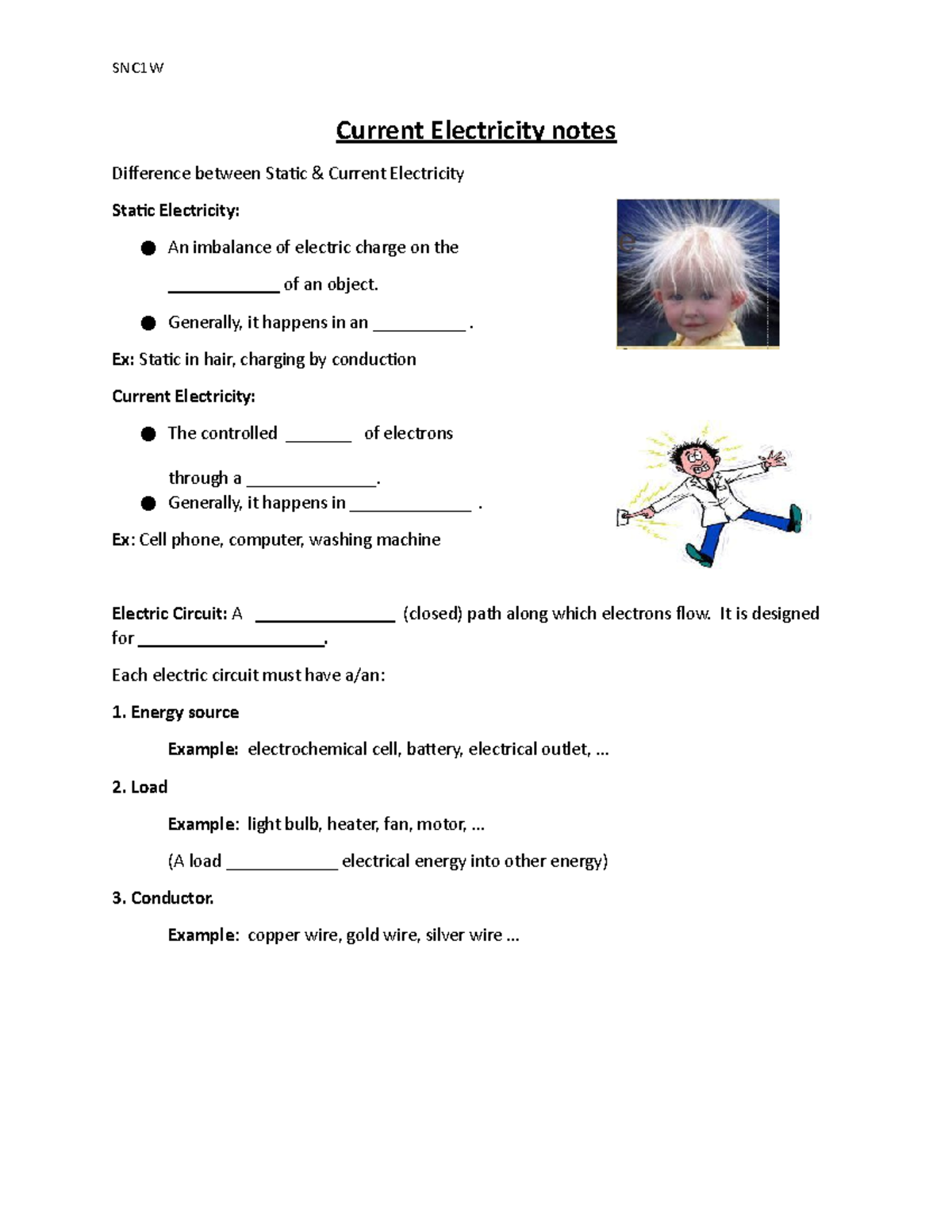 Current Electricity notes - Copy - Current Electricity notes Difference ...