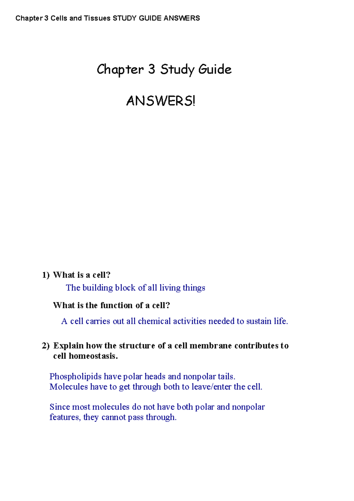 Chapter 3 Study Guide Answers for website - Chapter 3 Study Guide ...