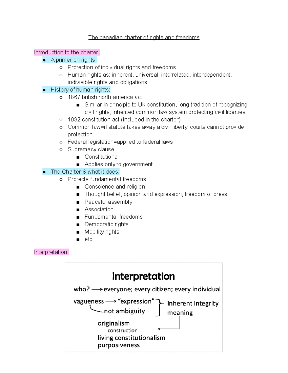 Law2101 week 3 - Intro to law lecture notes week 3 - The canadian ...