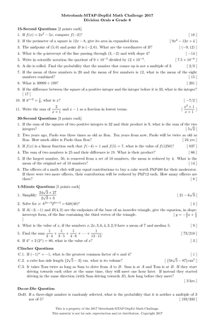 Mmc 2019 Grade 8 Eliminations - With Answers - Mmc 2019 Grade 8 